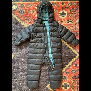 LL Bean Infants’ Ultralight 650 Down Bunting; Size 6-12 months